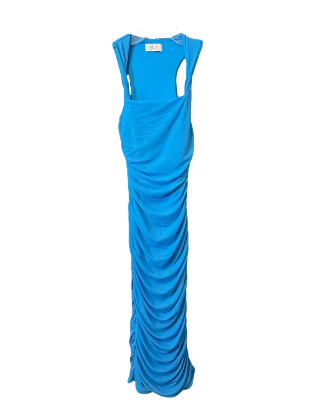 blue ruched dress oh polly Oh Polly Vibrant Blue Bodycon Ruched Dress Size 4